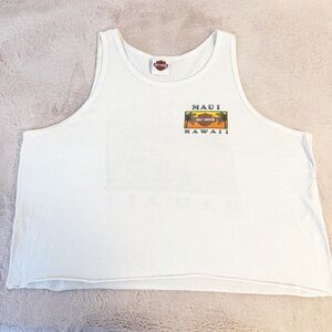 HARLEY DAVIDSON Vintage 1999 White Hawaii Tank Top Size XL